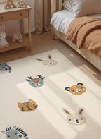 Hanse Home Adventures Barnmatta Tiny Zoo creme flerfärgad